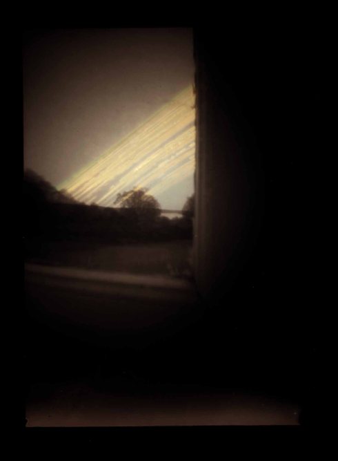 looking downstream from the second floor of the Vaughan Homestead in Hallowell, Maine. 80 day exposure Solargraph