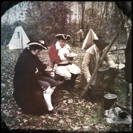 Benedict Arnold and Aaron Burr sit down to eat a proper meal before heading north to try to take Quebec