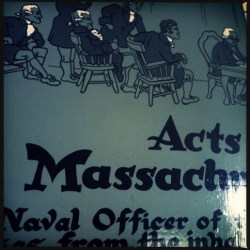 this example of a Bicentennial era illustration and lettering can be found at Fort McClary in Kittery. They started updating these at other historic sites. The Arnold Trail illustrations have been updated as well as all the signage at Fort Knox in Prospect. As outdated as they are, the cartooning and lettering are of an era and it's kind of sad to see them get thrown away.