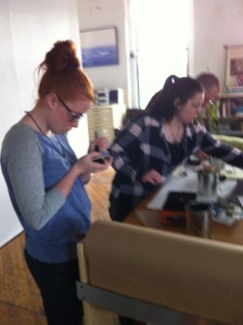 These two wasted no time getting their cameras tricked out with a Sharpie