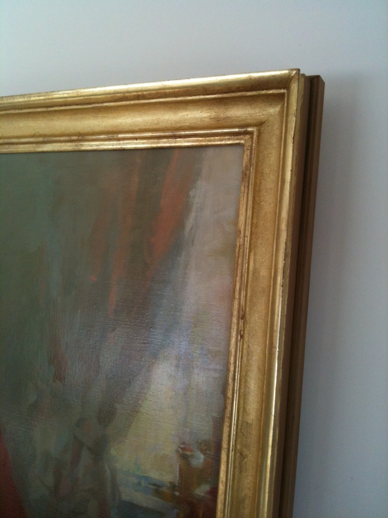 Federal cove in 22 karat gold leaf